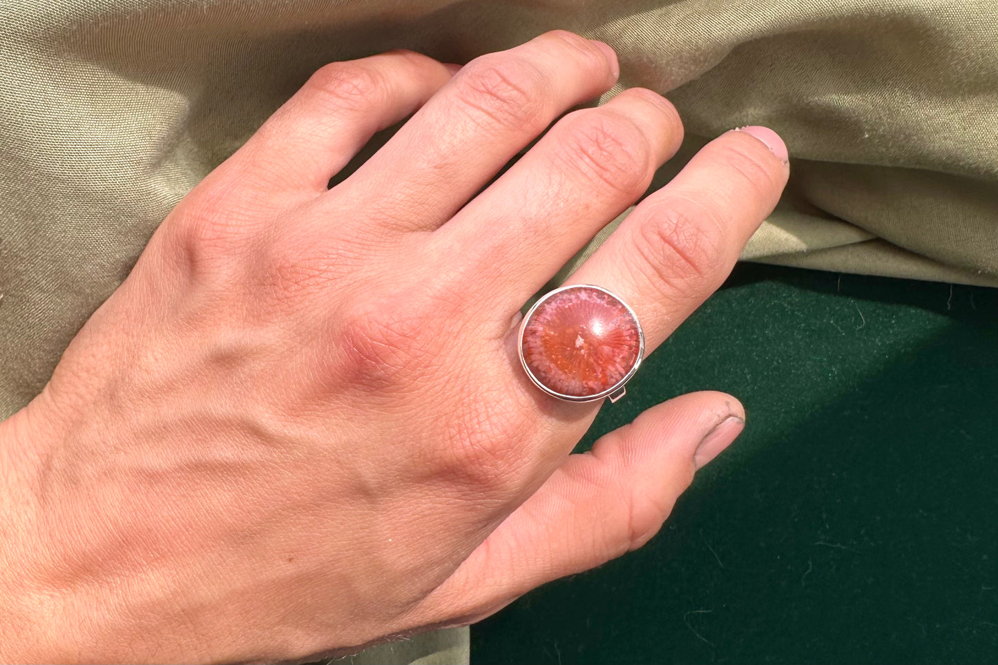 Red Horn Coral Ring