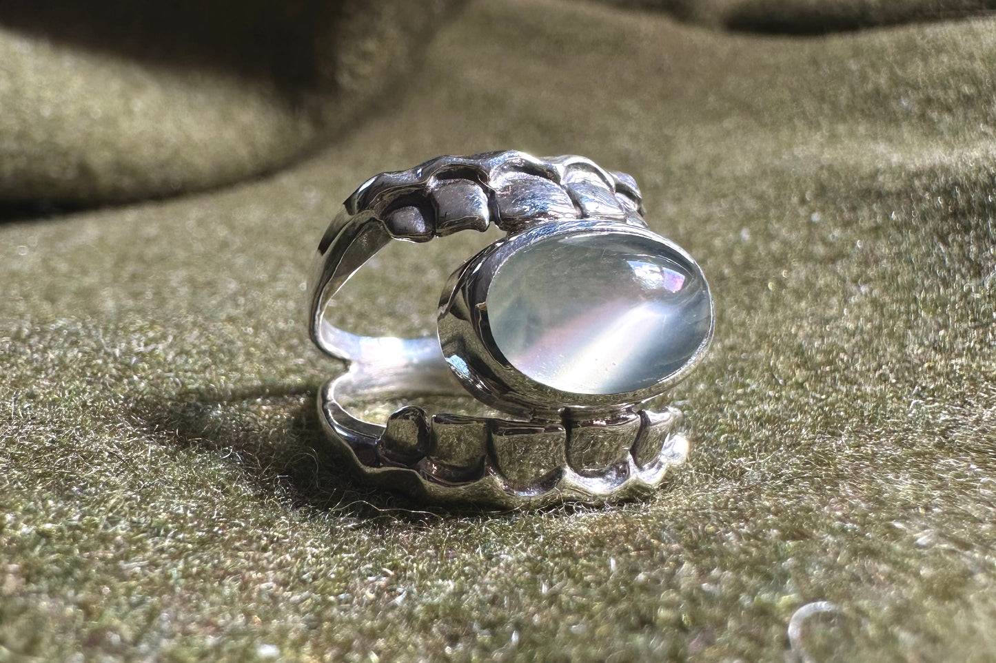 Moonstone Chomp Ring