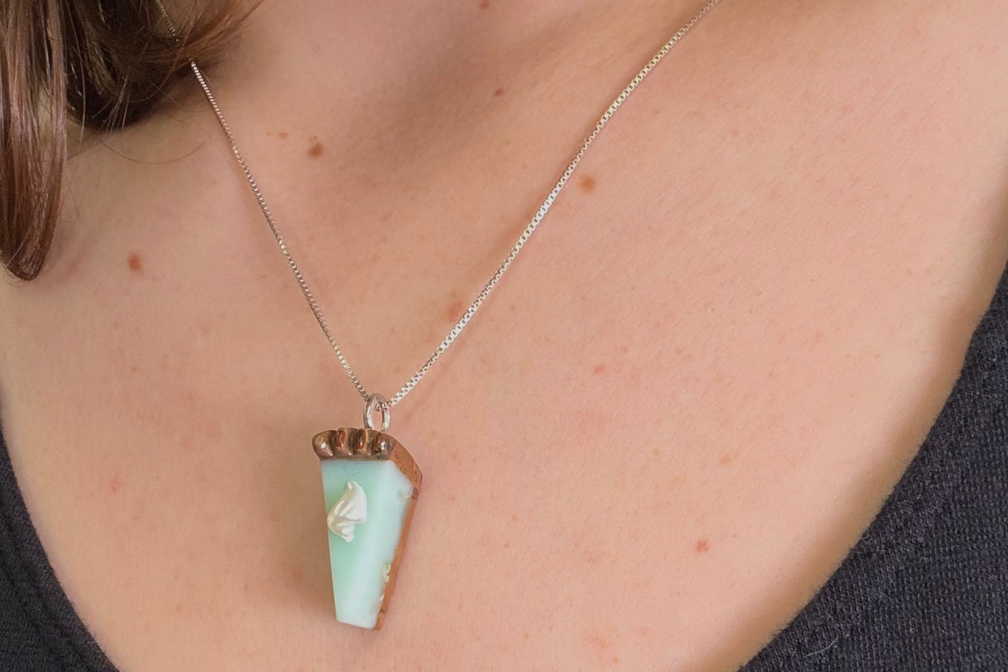 Key Lime Pie Necklace