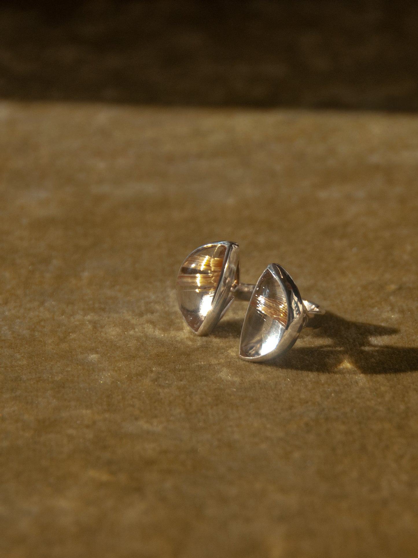 Rutilated Quartz Double Ring