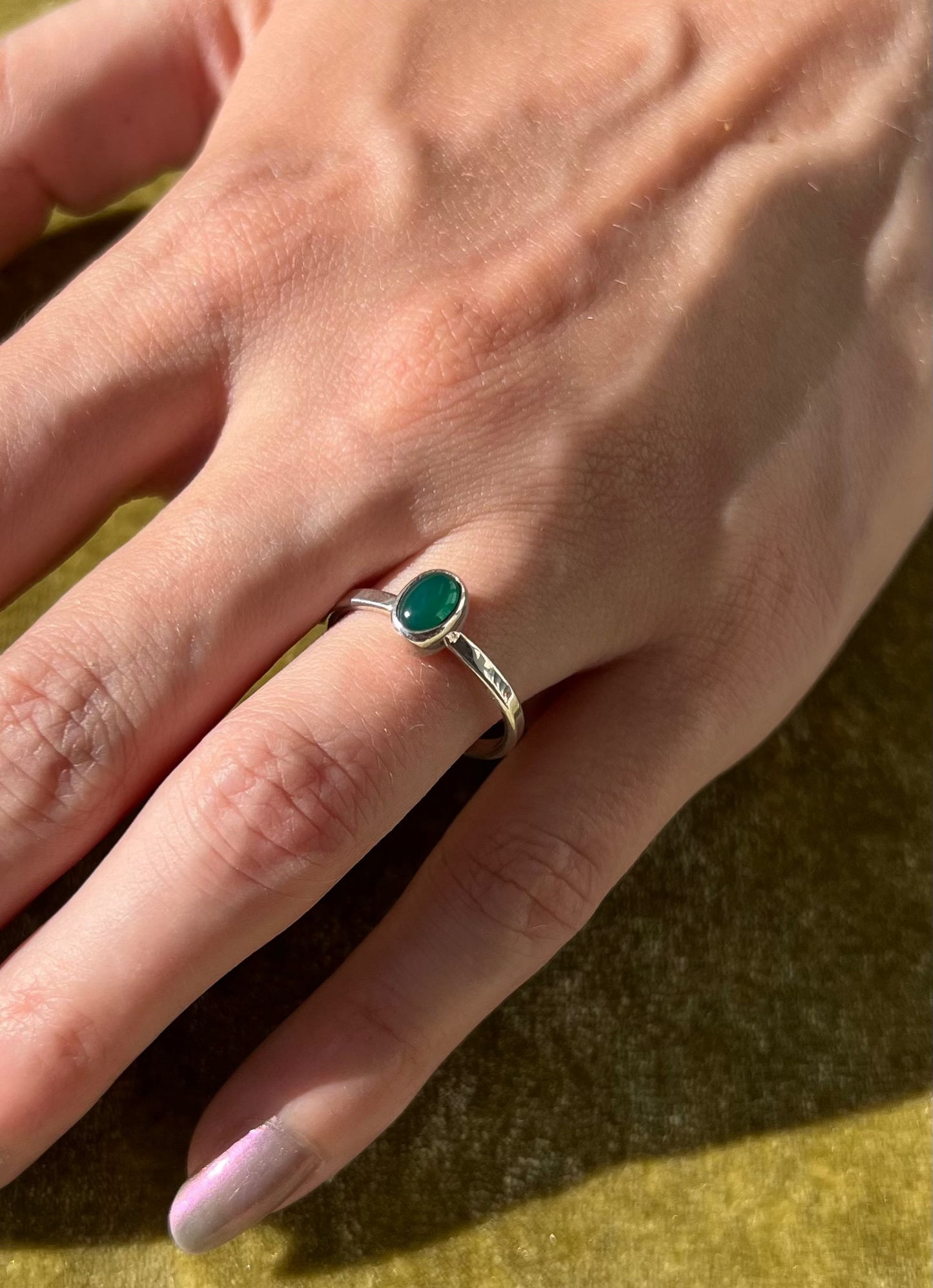 Green Onyx Ring
