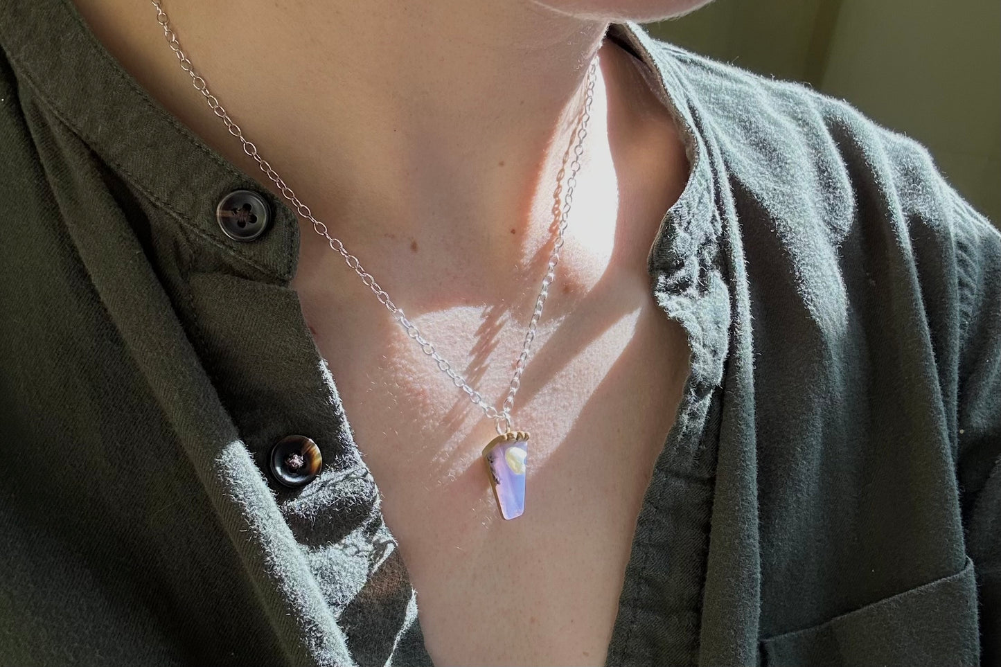 Hollyblue Purple Pie Necklace