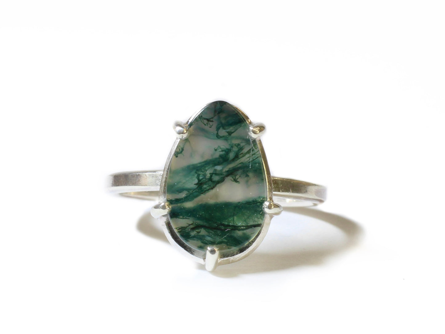 Teardrop Moss Ring