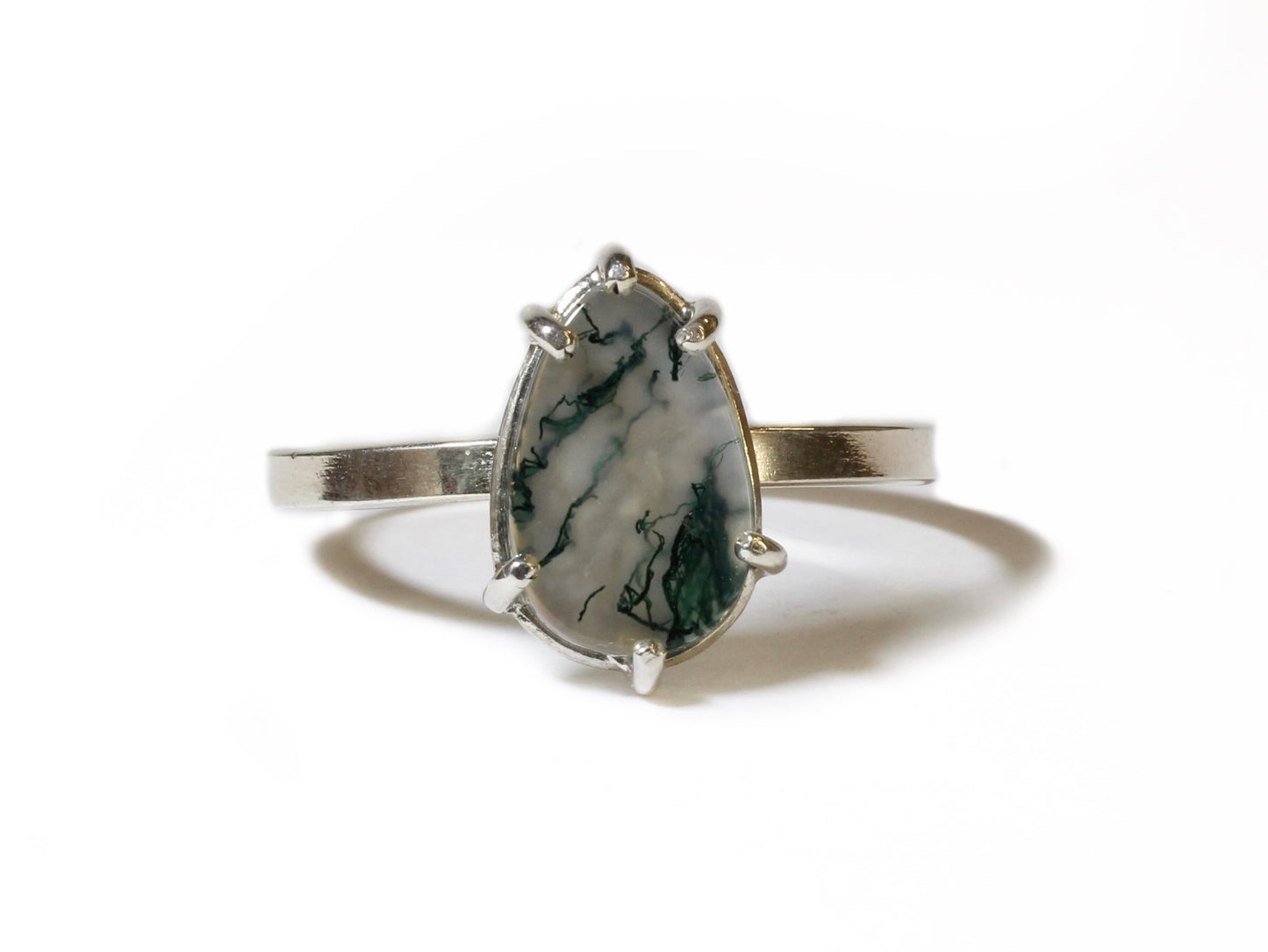 Teardrop Moss Ring