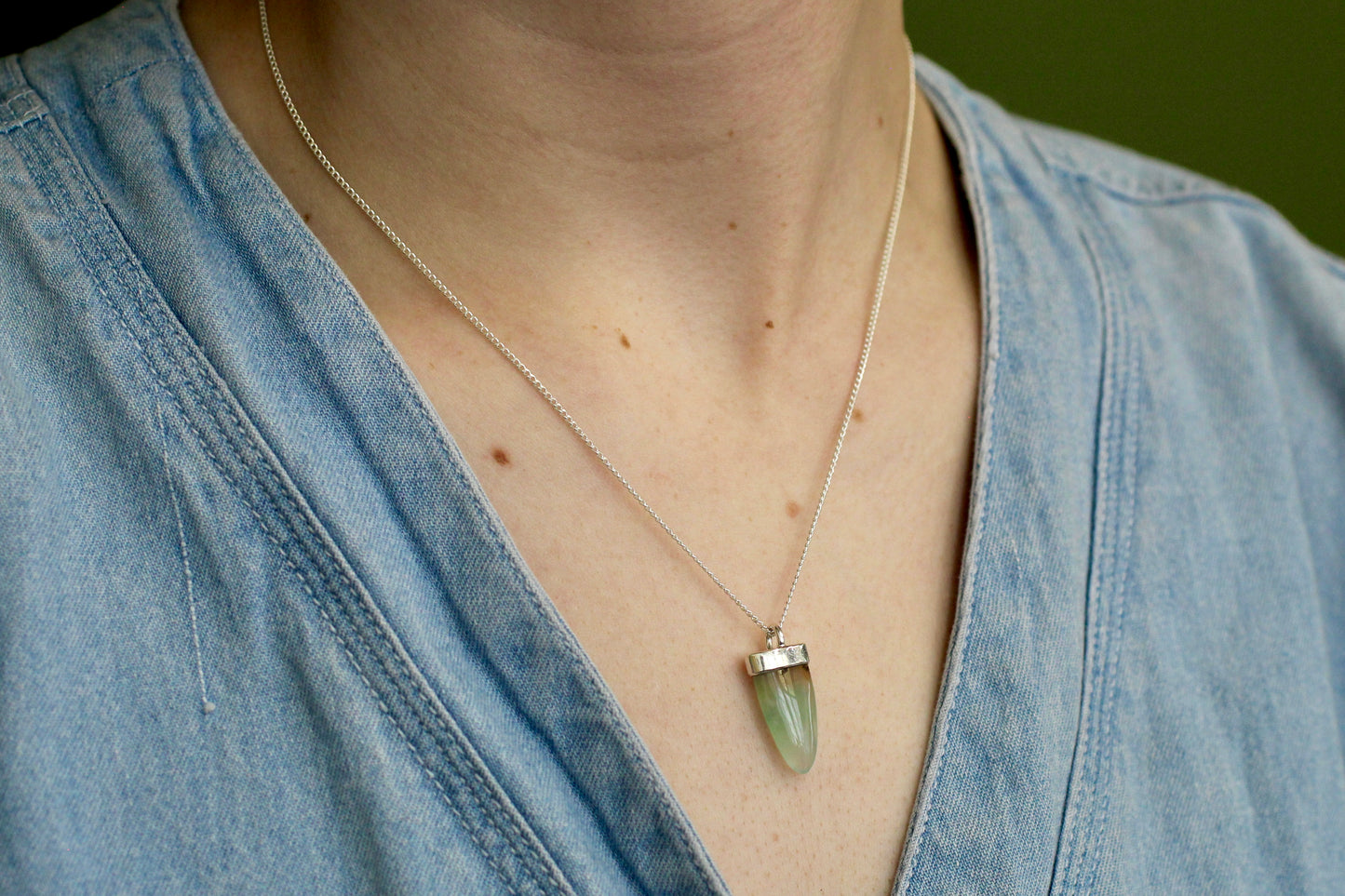 Chrysoprase Drop Necklace