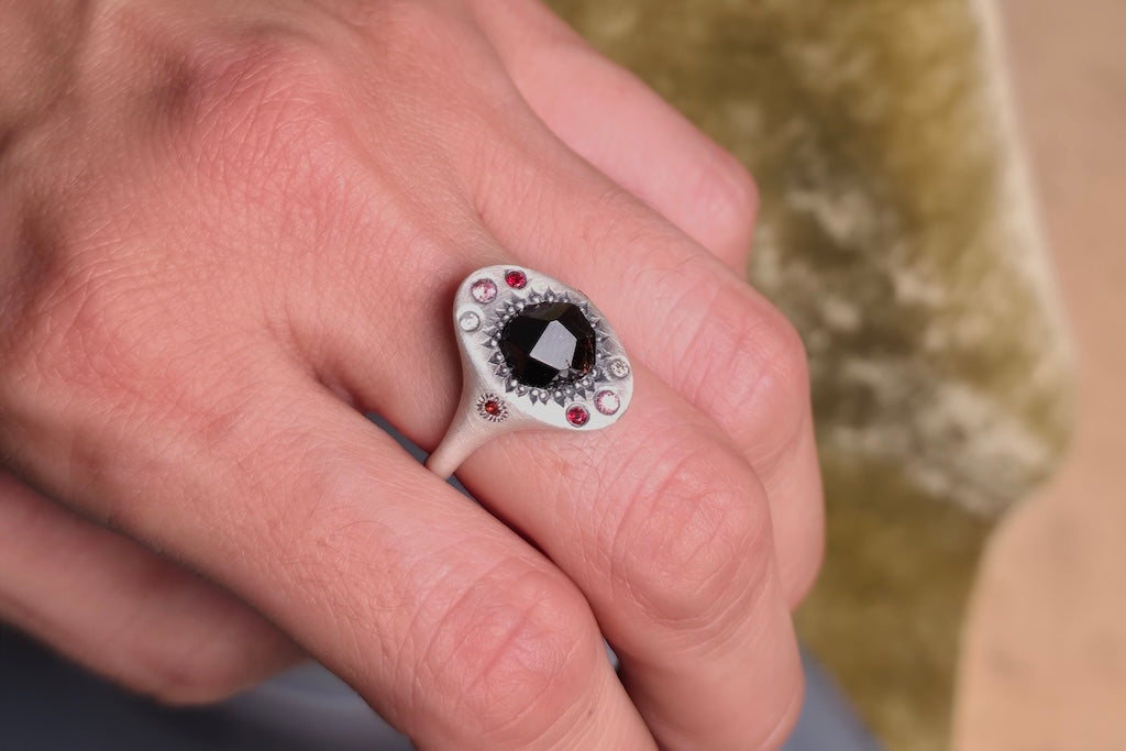 Raw Garnet Ring