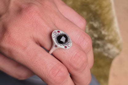 Raw Garnet Ring