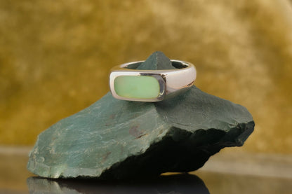 Chrysoprase Inlay Ring