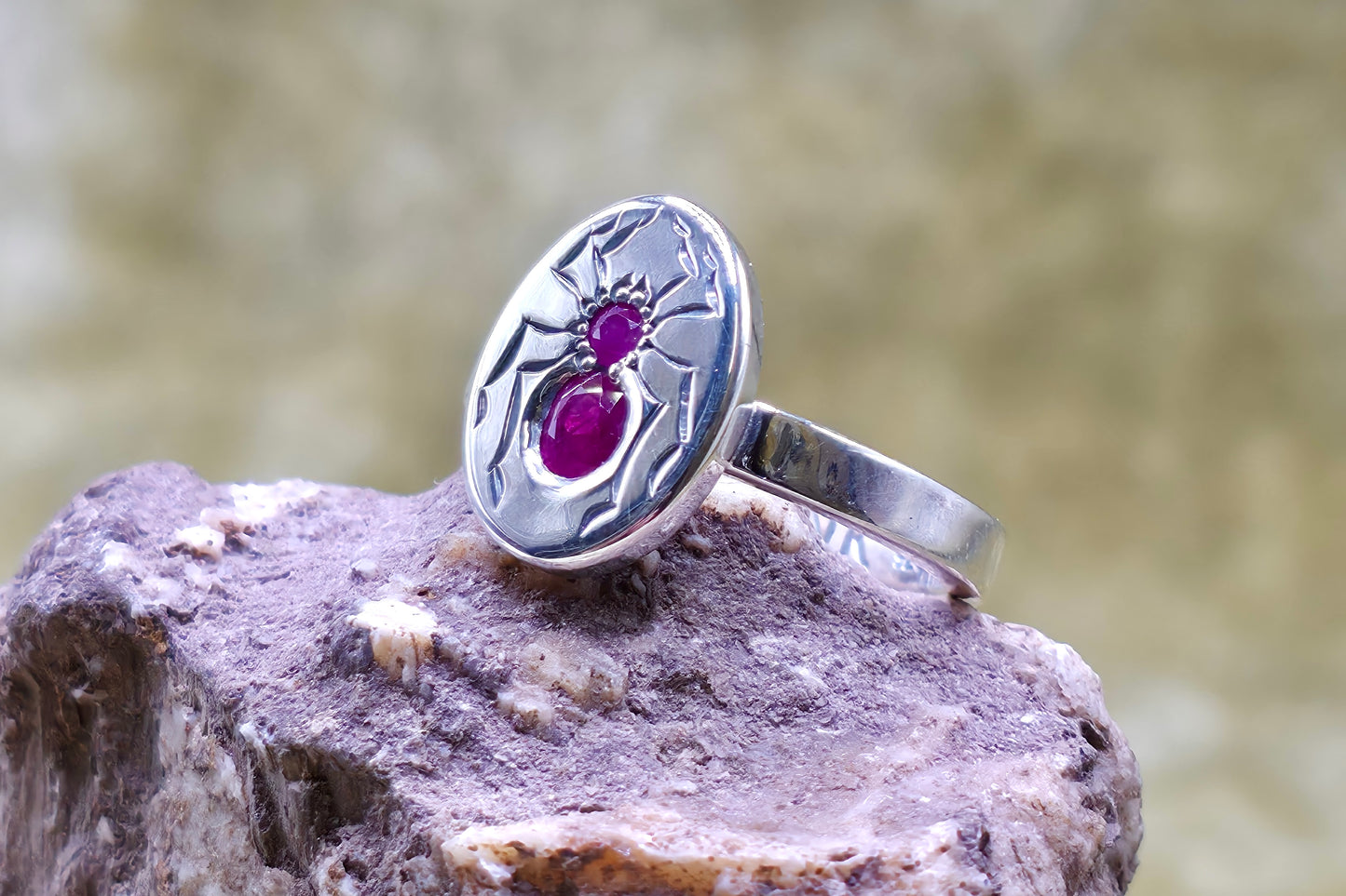 Ruby Spider Ring