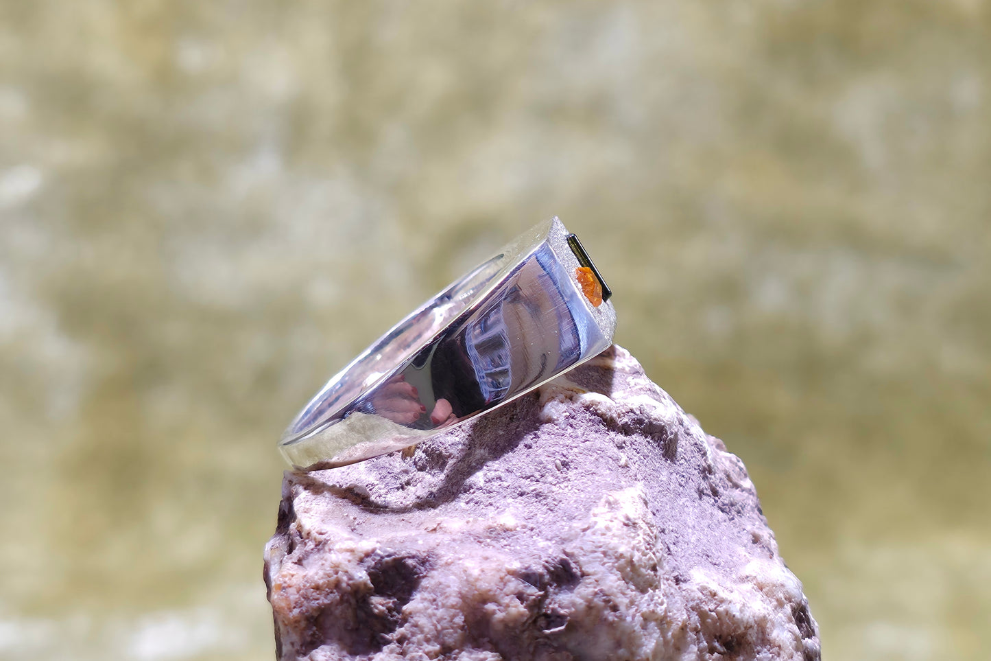Spessartine and Tourmaline Signet