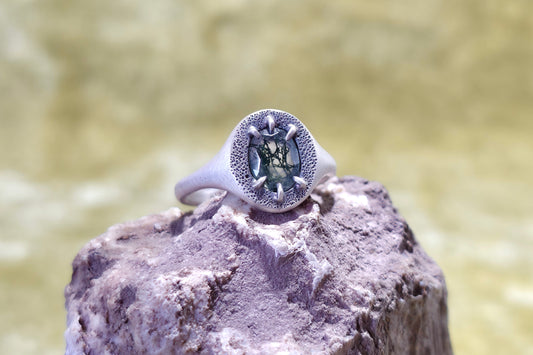 Moss Agate Ring