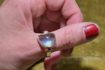 Rutilated Quartz and Labradorite Ring 2