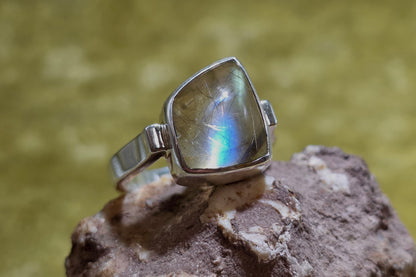 Rutilated Quartz and Labradorite Ring 2