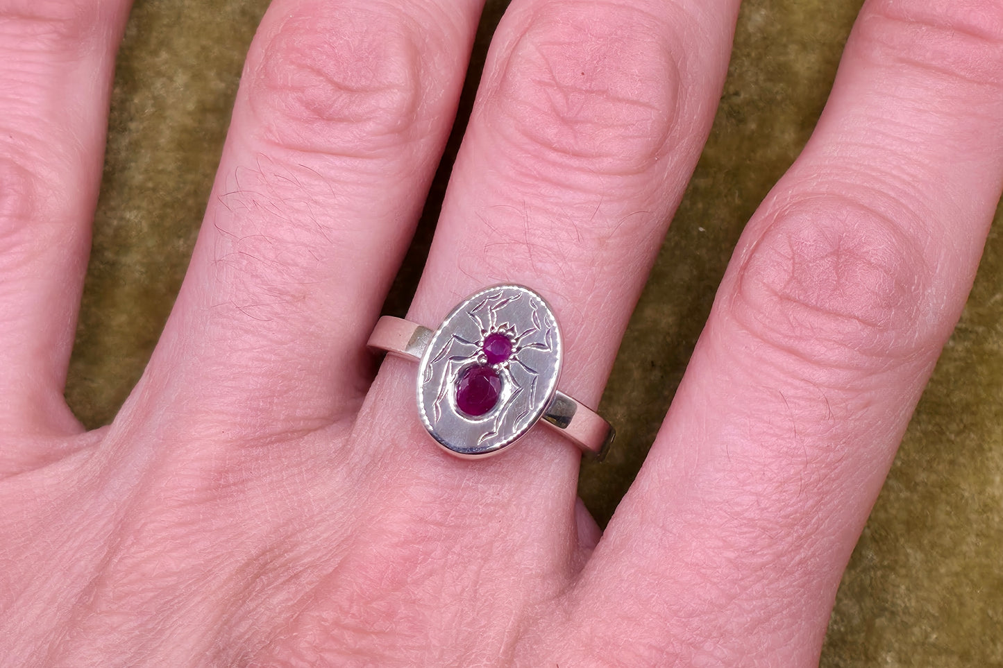 Ruby Spider Ring