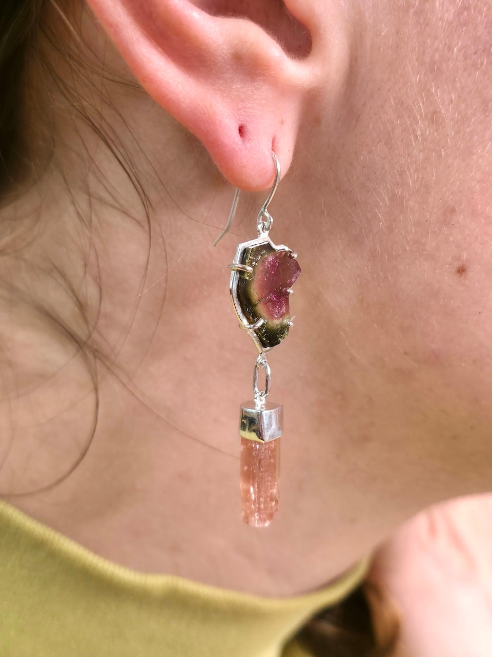 Asymmetrical Gemstone Earrings