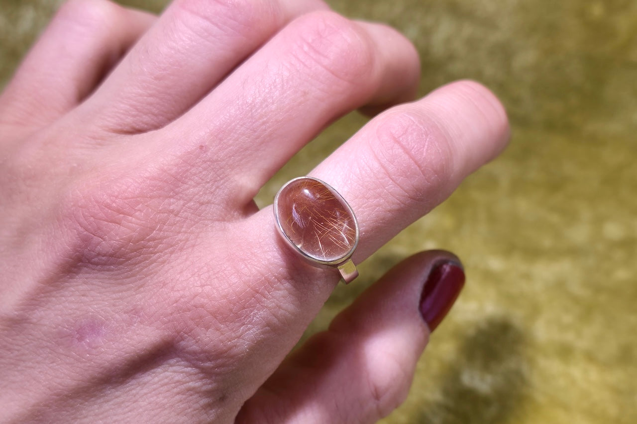 Rutile Quartz Ring
