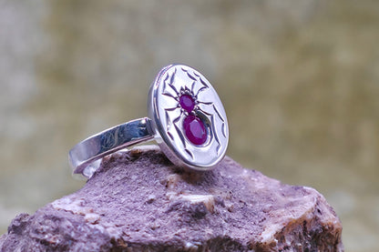 Ruby Spider Ring