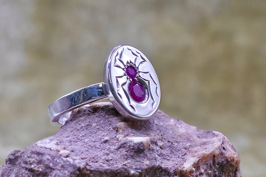 Ruby Spider Ring
