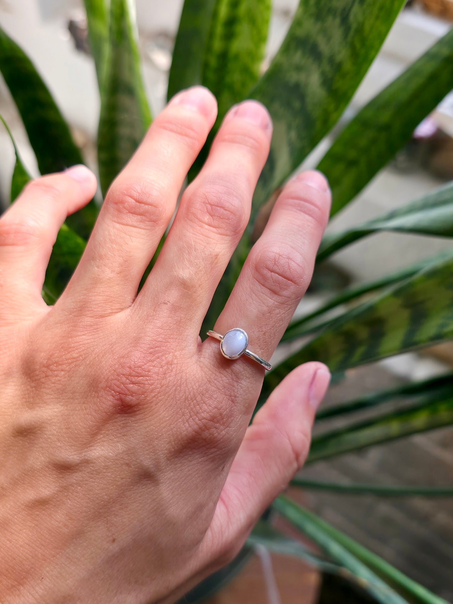 Blue Lace Agate Ring