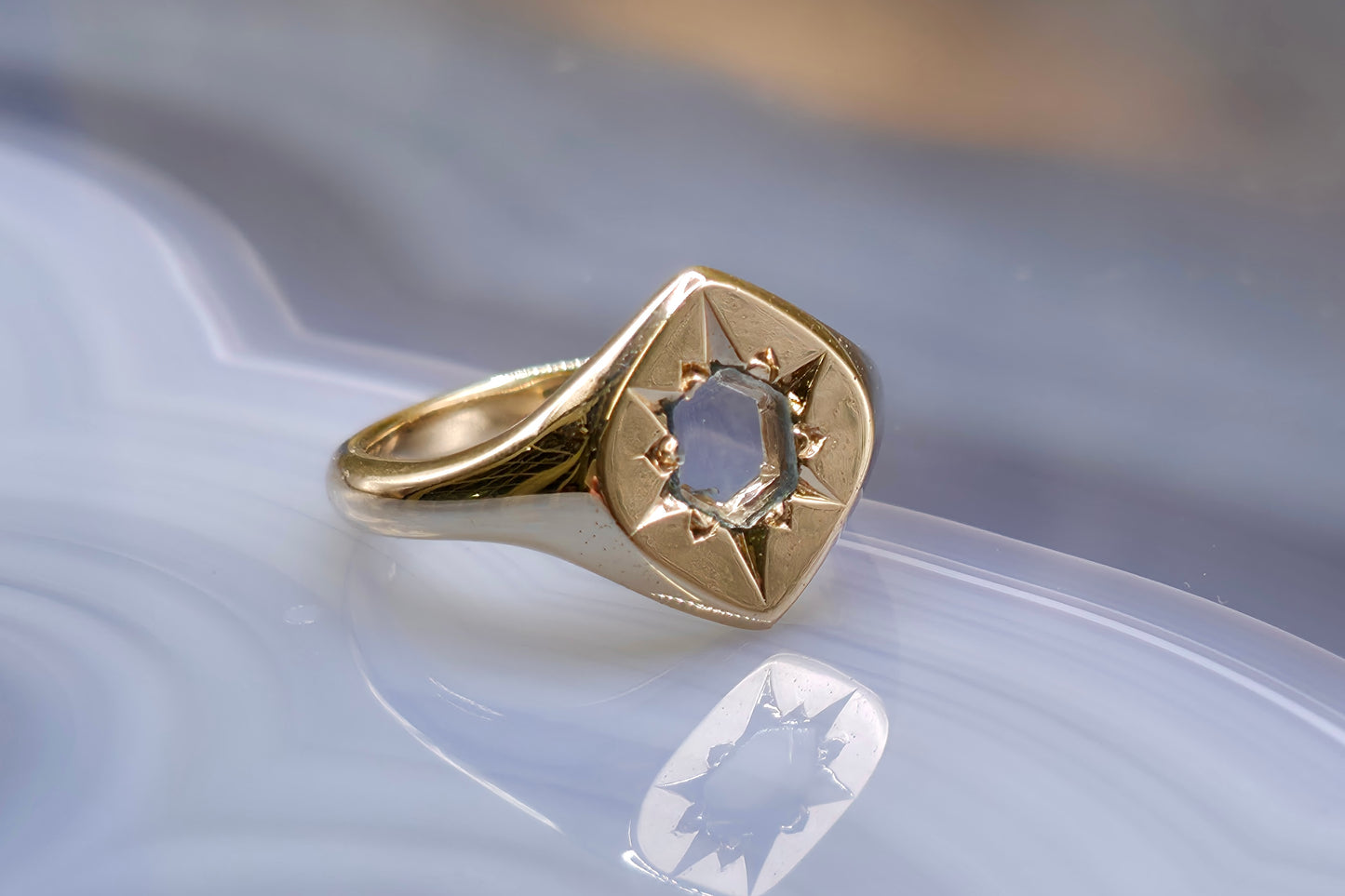 Montana Sapphire Portal Ring