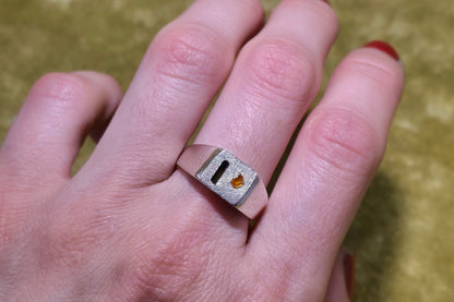 Spessartine and Tourmaline Signet