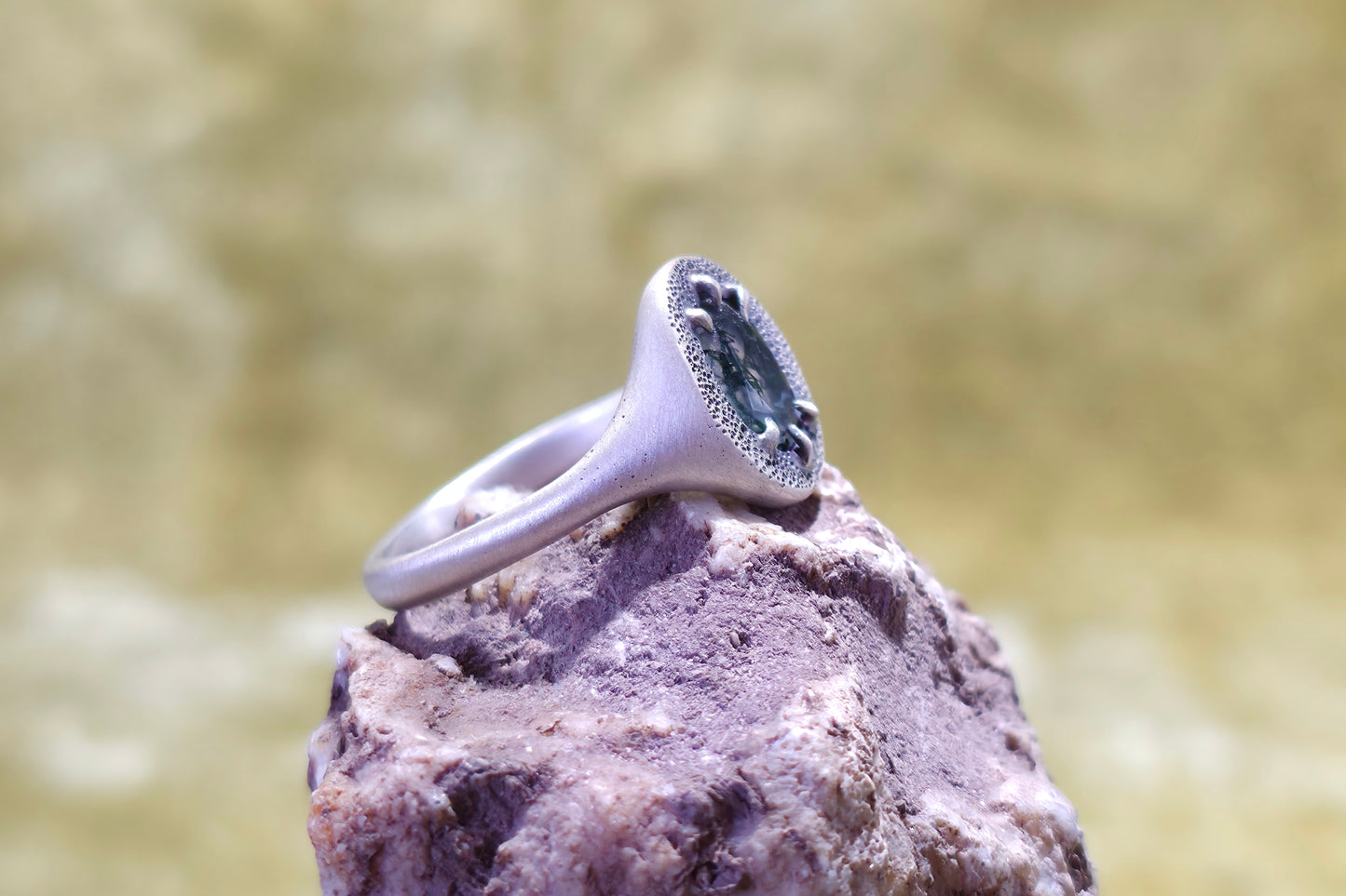 Moss Agate Ring