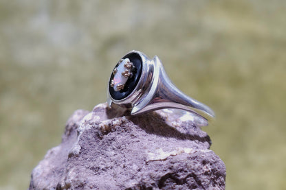 Opal and Onyx Ring