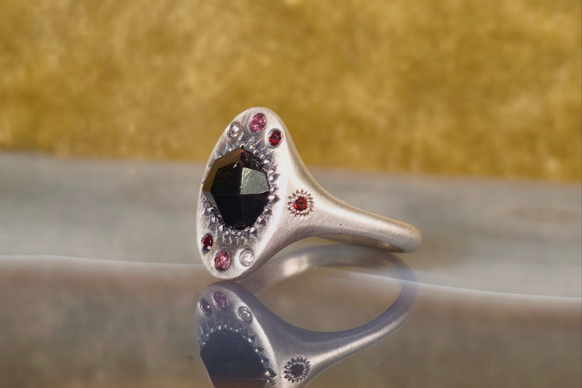 Raw Garnet Ring