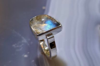 Rutilated Quartz and Labradorite Ring 2