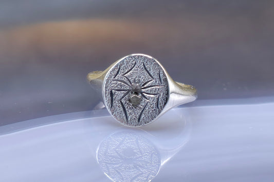 Raw Diamond Spider Ring