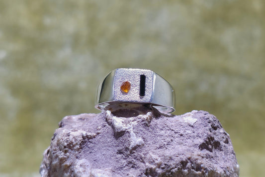 Spessartine and Tourmaline Signet