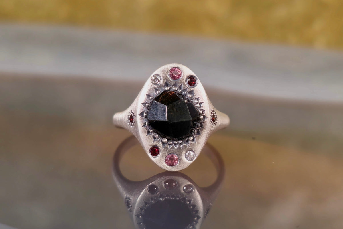 Raw Garnet Ring