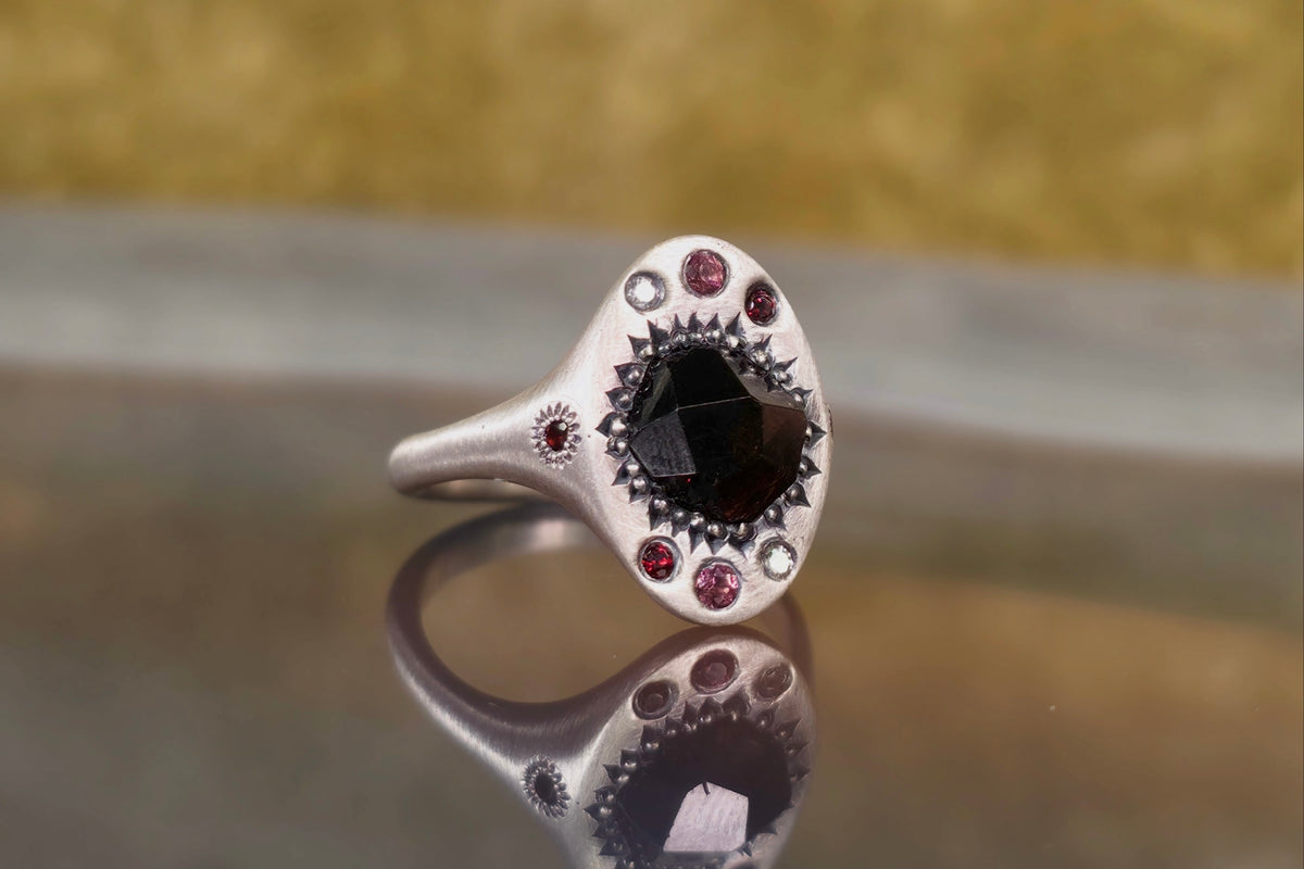 Raw Garnet Ring