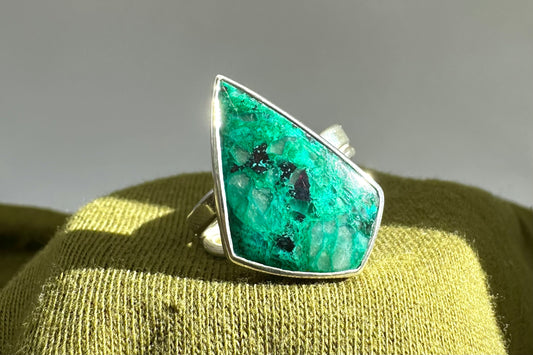 Chrysocolla Malachite Ring