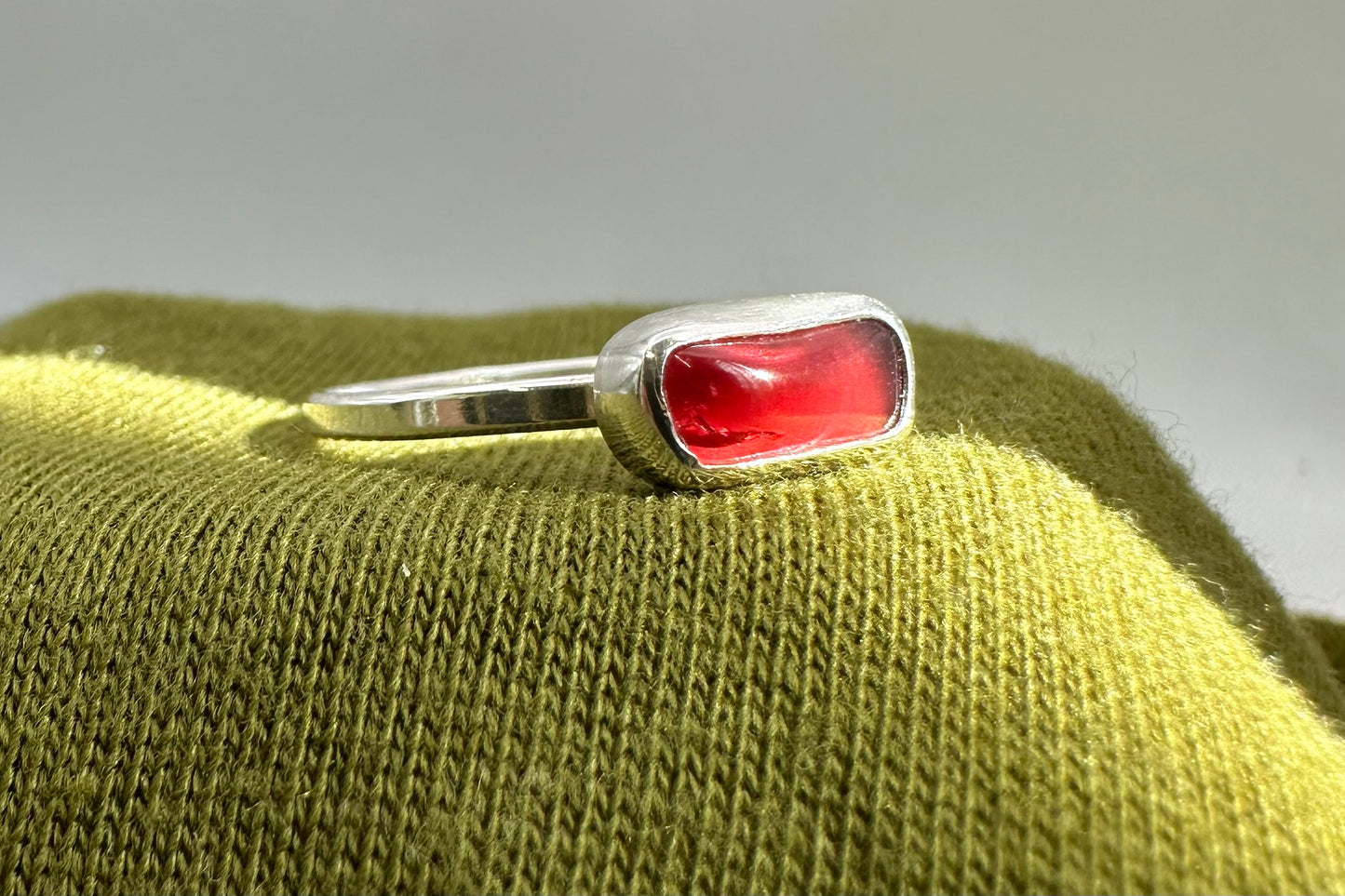 Freeform Garnet Ring