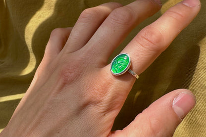 Green Intaglio Ring