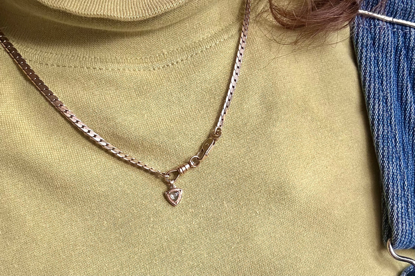 Montana Sapphire Trillion Charm