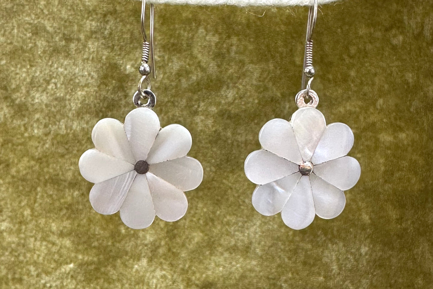 Mother of Pearl Flower Earrings