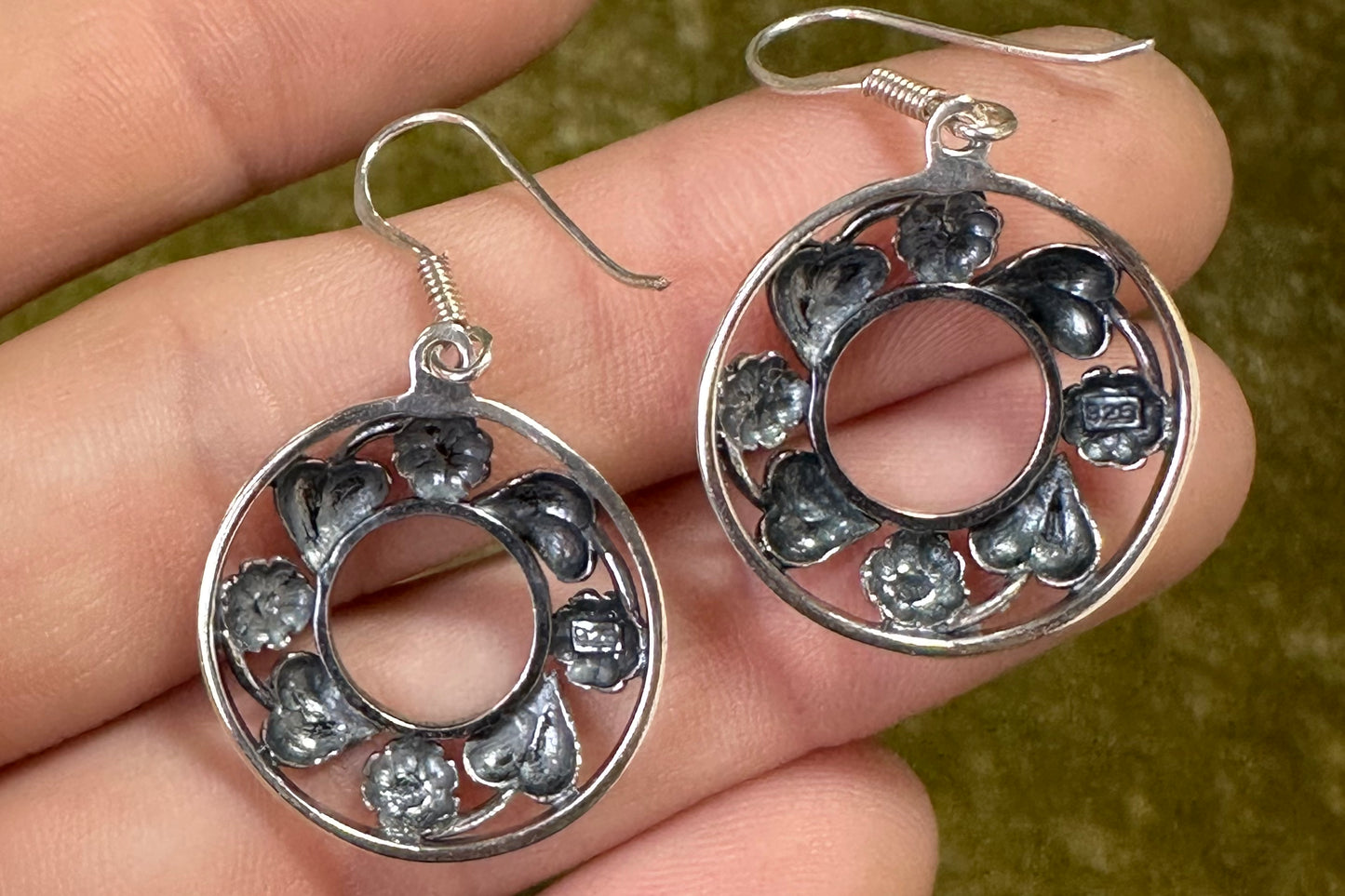 Heart and Flower Dangles