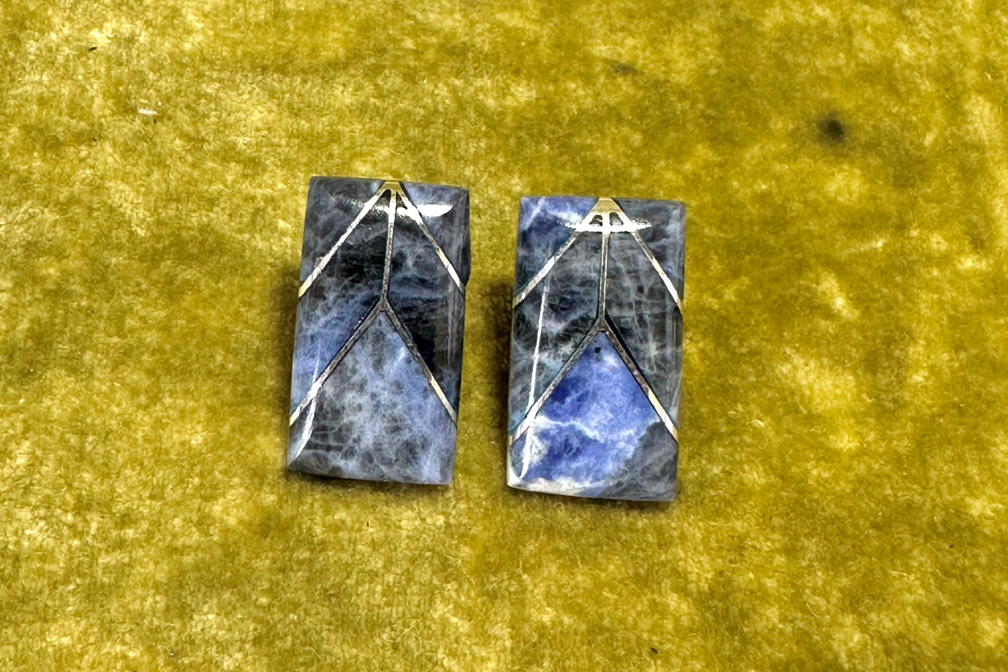 Sodalite and Silver Earrings