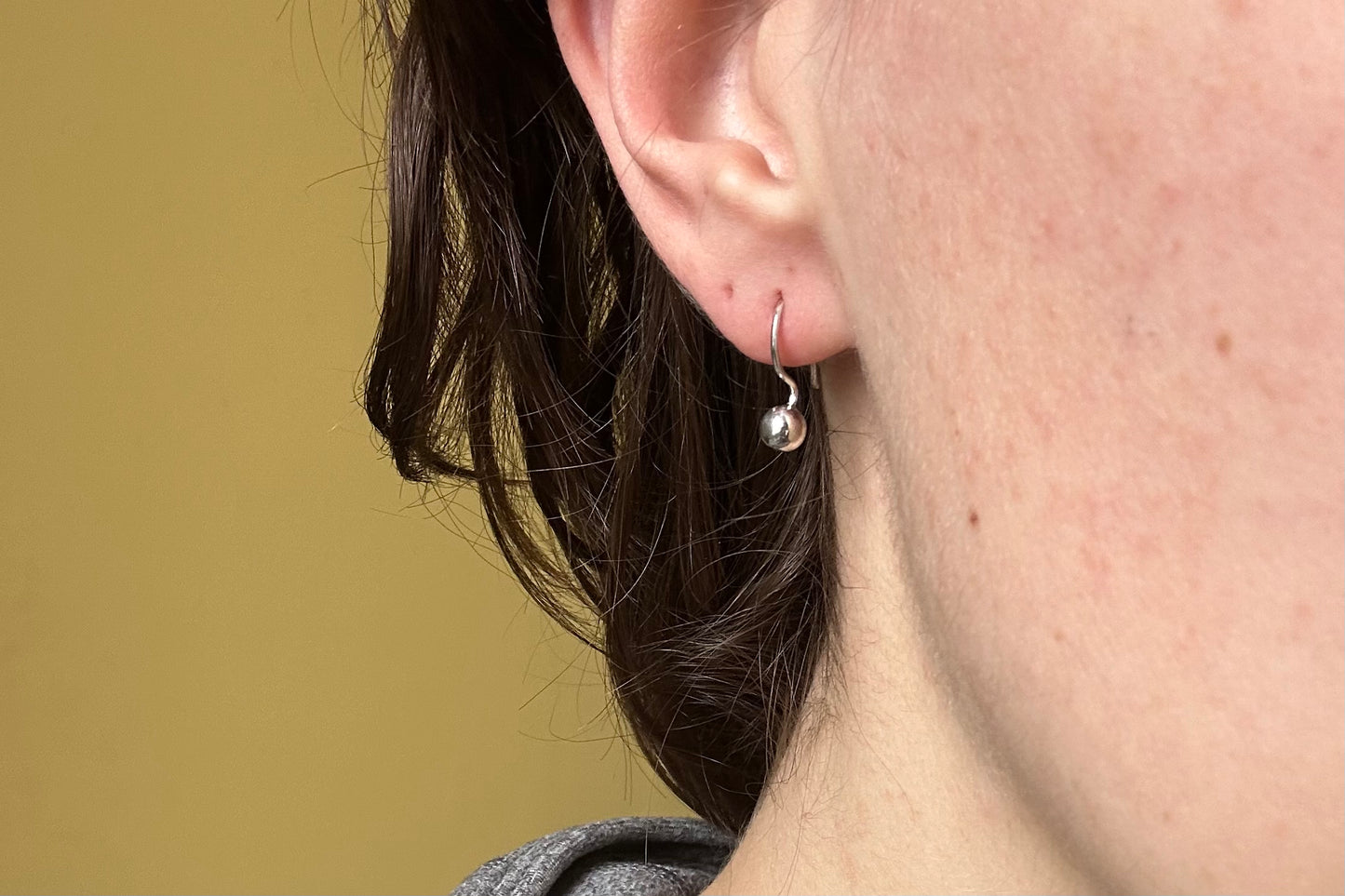 Silver Ball Earrings