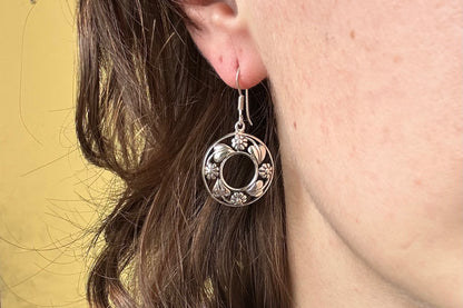 Heart and Flower Dangles
