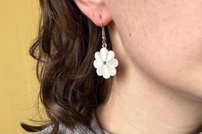 Mother of Pearl Flower Earrings