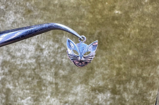 Silver Cat Charm