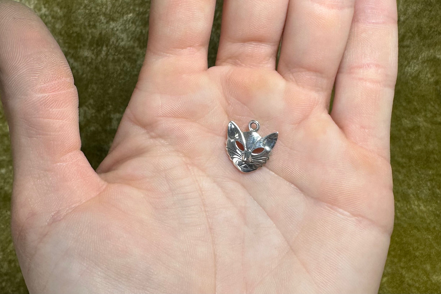 Silver Cat Charm