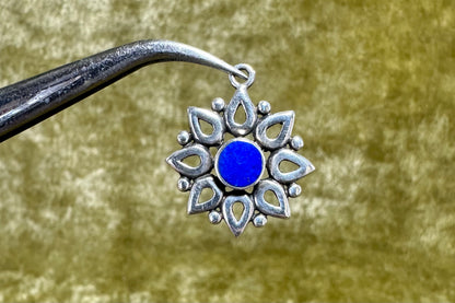 Lapis Flower Charm