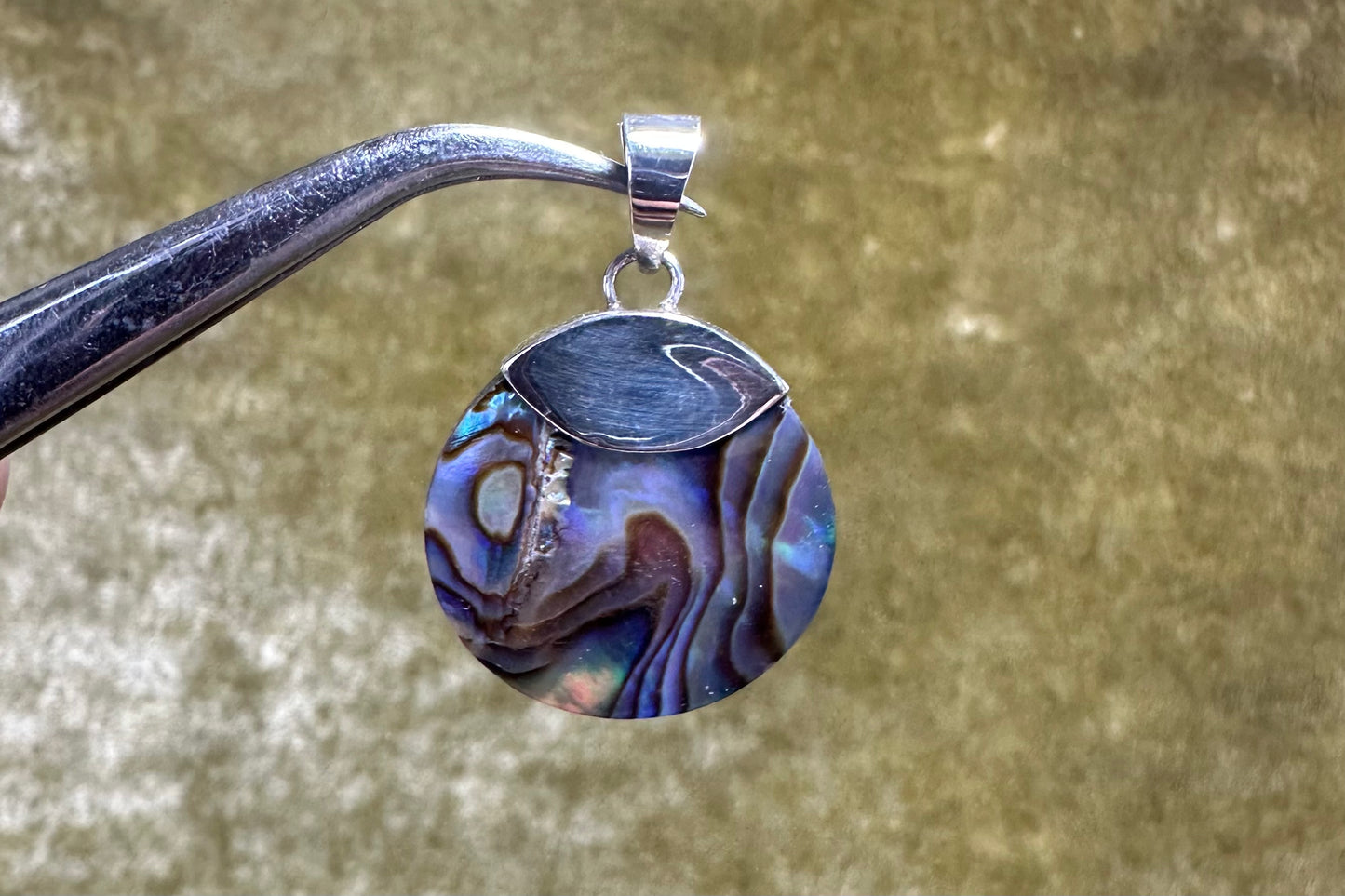 Abalone and Silver Pendant