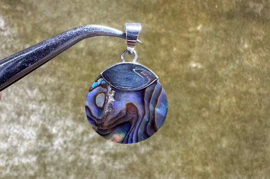 Abalone and Silver Pendant
