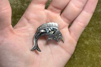 Abalone Inlay Fish Pin