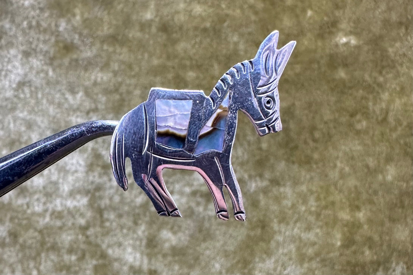 Abalone Inlay Donkey Pin